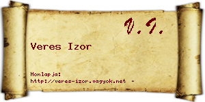 Veres Izor névjegykártya